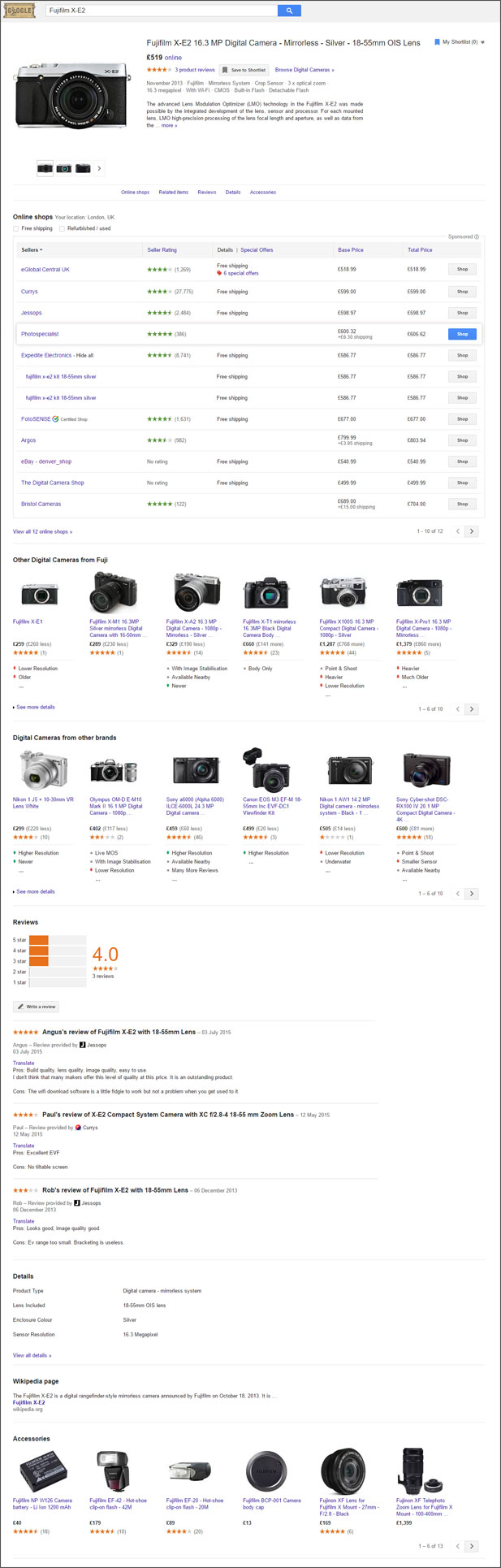 Fujifilm listing